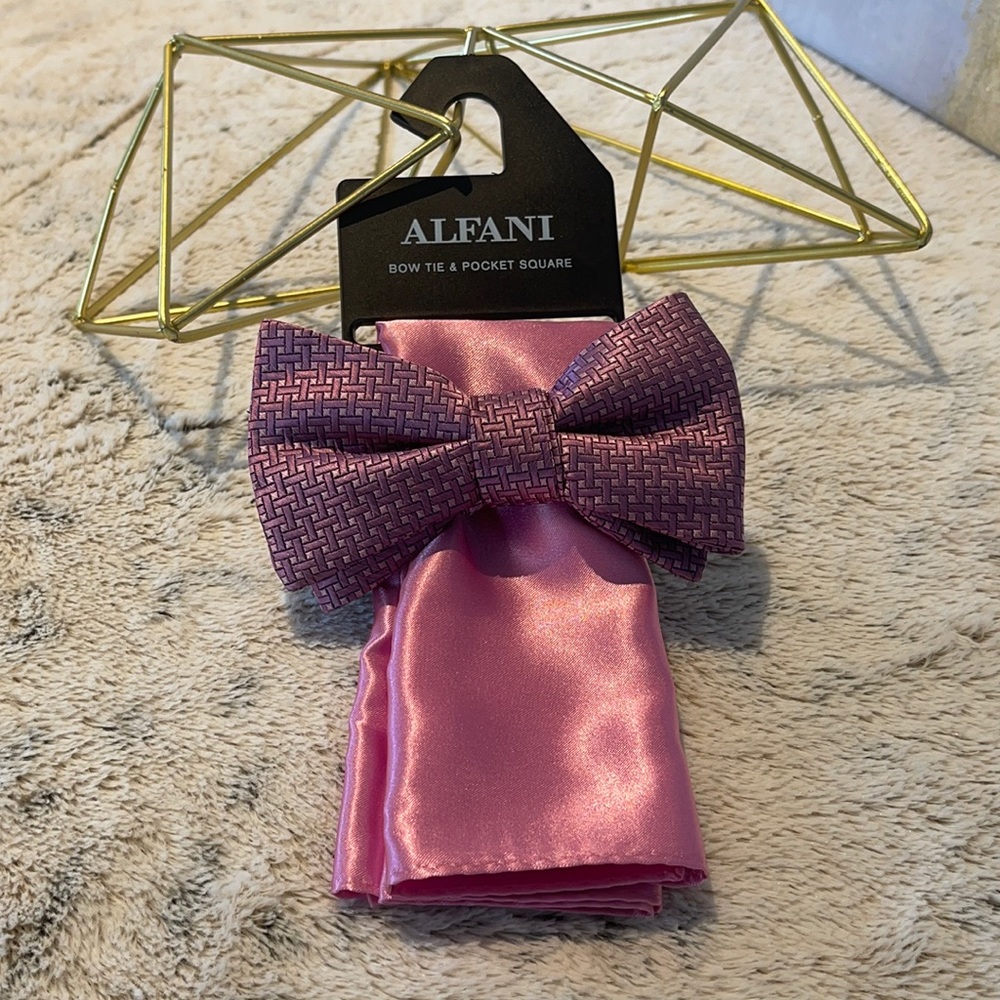 ALFANI - bow tie & pocket square - a cool piece